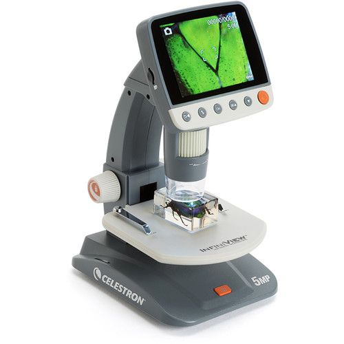 셀레스트론 Celestron 44360 Infiniview LCD Digital Cordless Microscope (110 V, Gray)