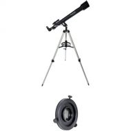 Celestron PowerSeeker 60 60mm AZ Refractor Telescope and EclipSmart Solar Filter Kit