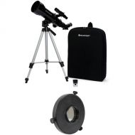 Celestron Travel Scope 70mm f/5.7 AZ Refractor Telescope and EclipSmart Solar Filter Kit