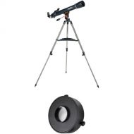 Celestron AstroMaster LT 70AZ Refractor Telescope and EclipSmart Solar Filter Kit