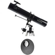 Celestron PowerSeeker 114EQ 114mm f/8 Reflector Telescope and EclipSmart Solar Filter Kit