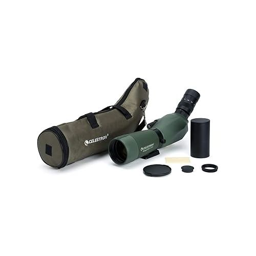 셀레스트론 Celestron Regal M2 65ED Spotting Scope - ED Glass for Hunting, Birding and Outdoor Actvities - Phase and Dielectric Coated BaK-4 Prism - Fully Multi-Coated Optics - Dual Focus - 16-48x Zoom Eyepiece