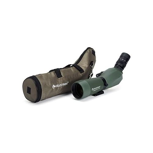 셀레스트론 Celestron Regal M2 65ED Spotting Scope - ED Glass for Hunting, Birding and Outdoor Actvities - Phase and Dielectric Coated BaK-4 Prism - Fully Multi-Coated Optics - Dual Focus - 16-48x Zoom Eyepiece