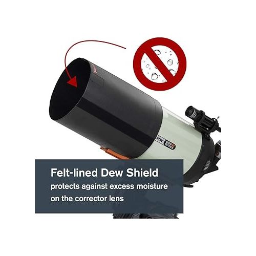 셀레스트론 Celestron - Deluxe Telescope Dew Shield - Flexible Dew Prevention - Fits 9.25