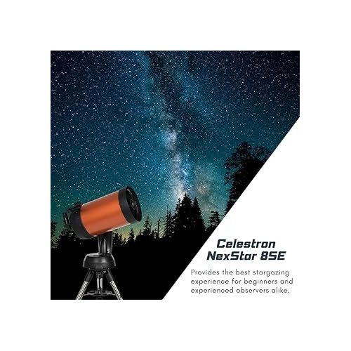 셀레스트론 Celestron NexStar 8SE Schmidt-Cassegrain Computerized Telescope Bundle with Telescope Eyepiece/Filter Accessory Kit (2 Items)