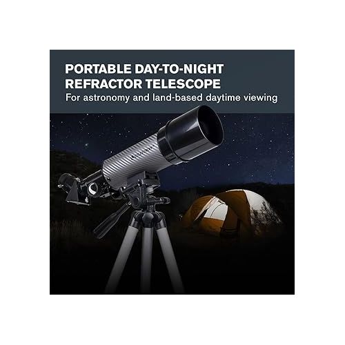 셀레스트론 Celestron - 60mm Travel Scope DX - Ideal Portable Refractor Telescope for Beginners - Fully Coated Glass Optics - Bonus Astronomy Software Package - Includes Smartphone Adapter for Digiscoping