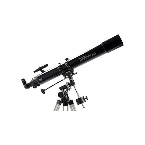 셀레스트론 Celestron: Celestron - PowerSeeker 80EQ Telescope - Manual German Equatorial Telescope for Beginners - Compact and Portable - Bonus Astronomy Software Package - 80mm Aperture