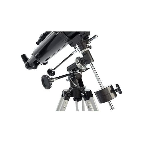 셀레스트론 Celestron: Celestron - PowerSeeker 80EQ Telescope - Manual German Equatorial Telescope for Beginners - Compact and Portable - Bonus Astronomy Software Package - 80mm Aperture