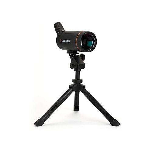 셀레스트론 Celestron - Mini MAK 70mm Angled Spotting Scope - Maksutov Spotting Scope - Great for Long Range Viewing - 25-75x Zoom Eyepiece - Multi-Coated Optics - Rubber Armored - Tabletop Tripod Included