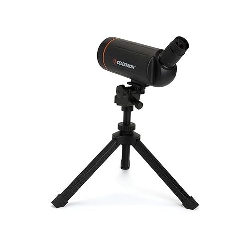 셀레스트론 Celestron - Mini MAK 70mm Angled Spotting Scope - Maksutov Spotting Scope - Great for Long Range Viewing - 25-75x Zoom Eyepiece - Multi-Coated Optics - Rubber Armored - Tabletop Tripod Included