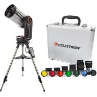 Celestron NexStar Evolution 8 Schmidt-Cassegrain Telescope with Integrated WiFi Bundle with Celestron 1.25 inch Eyepiece and Filter Kit and Aluminum Case (2 Items)