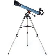 Celestron Inspire 80AZ Refractor Smartphone Adapter Built-in Refracting Telescope, Blue (22402)