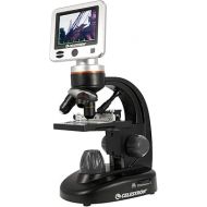 Celestron - LCD Digital Microscope II - Biological Microscope with a Built-in 5MP Digital Camera - Adjustable Mechanical Stage -Carrying Case and 1GB Micro SD Card