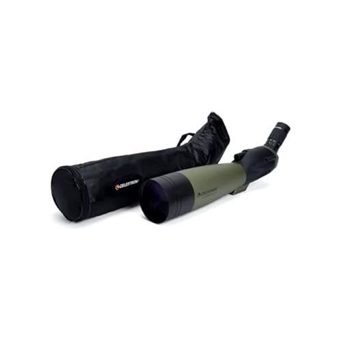 셀레스트론 Celestron - Ultima 100 Angled Spotting Scope - 22-66x Zoom Eyepiece - Multi-Coated Optics for Bird Watching, Wildlife, Scenery and Hunting - Waterproof & Fogproof- Includes Soft Carrying Case