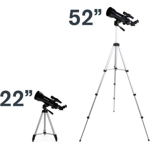 셀레스트론 Celestron - 70mm Travel Scope - Portable Refractor Telescope - Fully-Coated Glass Optics - Ideal Telescope for Beginners - BONUS Astronomy Software Package