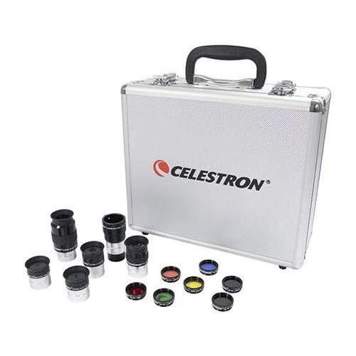 셀레스트론 Celestron NexStar Evolution 6, Schmidt-Cassegrain Telescope with Integrated WiFi - with Deluxe Accessory Kit (5 Plossl Eyepieces, 1.25in Barlow Lens, 1.25in Filter Set, Accessory C