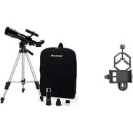 Celestron 21038 Travel Scope 50 Telescope (Black) with Basic Smartphone Adapter 1.25 Capture Your Discoveries