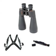 Celestron 15x70 SkyMaster Porro Prism Binoculars Bundle with LensPen Cleaning Tool and Bino Harness (3 Items)