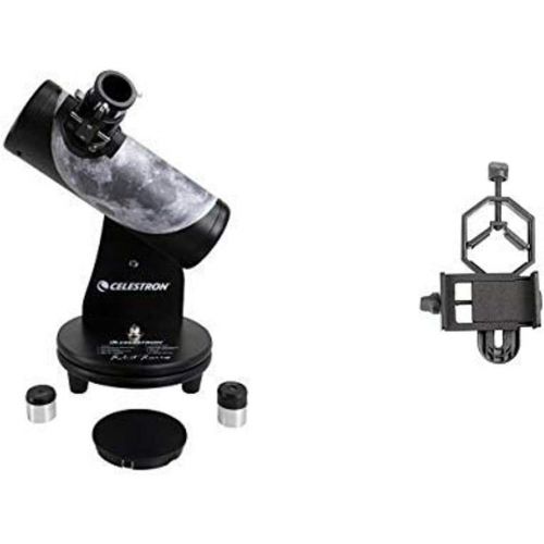 셀레스트론 Celestron Signature Series Moon By Robert Reeves Features A Superb Moon Astronomical Telescope, Black (22016) with Basic Smartphone Adapter 1.25 Capture Your Discoveries