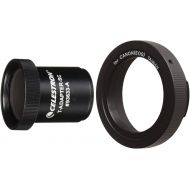 Celestron T-Adapter with SCT 5, 6, 8 with 9.25, 11, 14, Black (93633-A) & 93419 T-Ring for 35 mm Canon EOS Camera (Black)