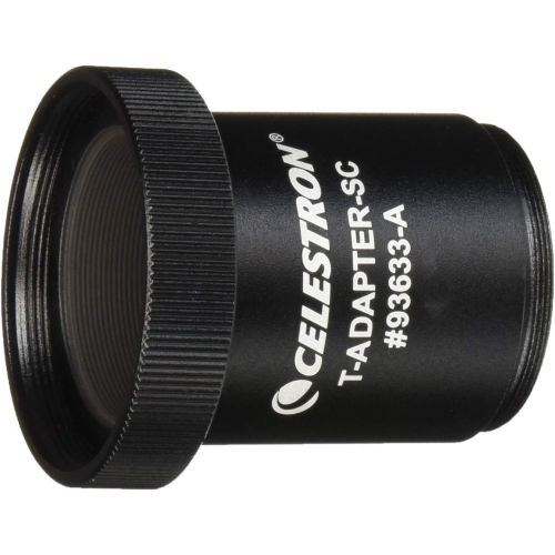 셀레스트론 Celestron T-Adapter with SCT 5, 6, 8 with 9.25, 11, 14, Black (93633-A) & 93419 T-Ring for 35 mm Canon EOS Camera (Black)