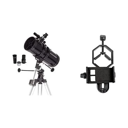 셀레스트론 Celestron PowerSeeker 127EQ Telescope with Basic Smartphone Adapter 1.25 Capture Your Discoveries