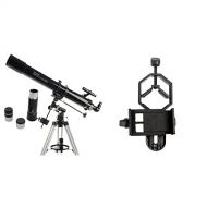 Celestron PowerSeeker 80EQ Telescope with Basic Smartphone Adapter 1.25 Capture Your Discoveries
