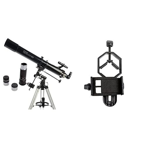 셀레스트론 Celestron PowerSeeker 80EQ Telescope with Basic Smartphone Adapter 1.25 Capture Your Discoveries