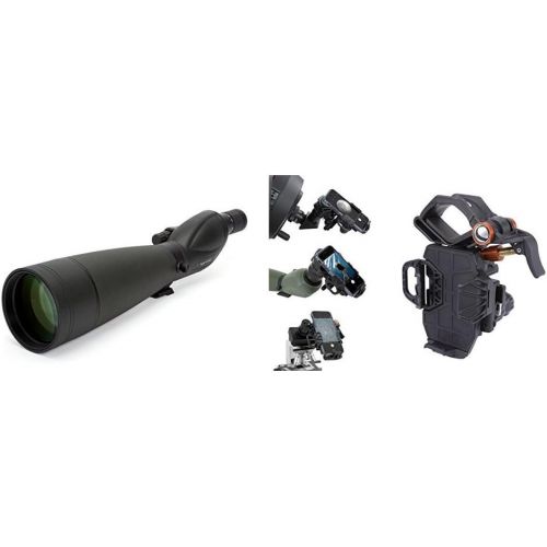 셀레스트론 Celestron 52330 TrailSeeker 65-45 Degree Spotting Scope(Black) with NexYZ 3-Axis Universal Smartphone Adapter