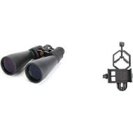 Celestron SkyMaster 15-35x70 Zoom Binocular (71013) with Basic Smartphone Adapter 1.25