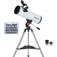 Celestron 21079 Cometron 114AZ Telescope (White) with Basic Smartphone Adapter 1.25 Capture Your Discoveries