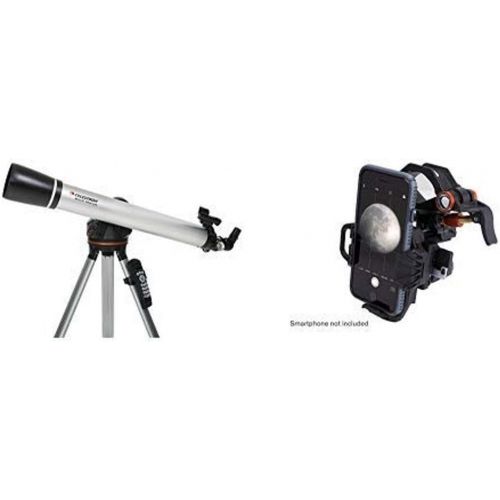 셀레스트론 Celestron 80LCM Computerized Telescope (Black) with NexYZ 3-Axis Universal Smartphone Adapter