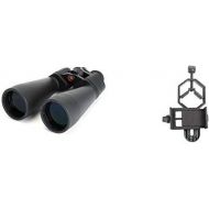 Celestron 71008 SkyMaster 25x70 Binoculars (Black) with Basic Smartphone Adapter 1.25
