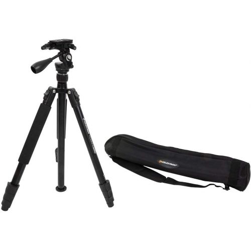 셀레스트론 Celestron Hummingbird Fast Action Pan Tilt Head Tripod - Excellent Choice for a Spotting Scope, Binocular or Camera