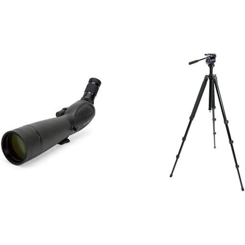 셀레스트론 Celestron 52332 TrailSeeker 80-45 Degree Spotting Scope(Black) & 82050 TrailSeeker Tripod (Black)