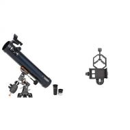 Celestron 31035 AstroMaster 76 EQ Reflector Telescope with Basic Smartphone Adapter 1.25 Capture Your Discoveries
