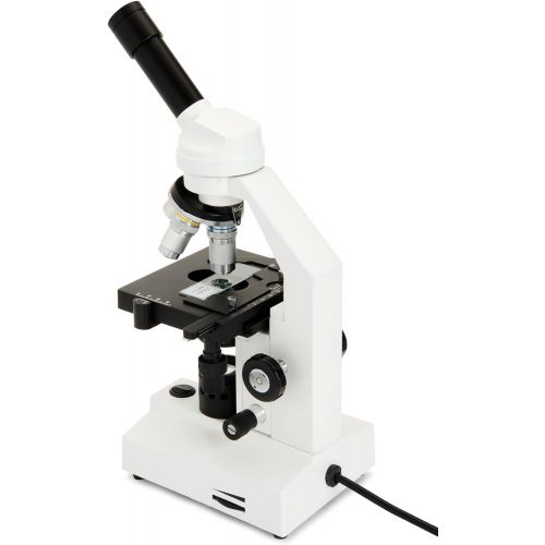 셀레스트론 Celestron CM2000CF Compound Microscope w/40x - 2000x power, mechanical stage, Abbe condenser, 4 Fully achromatic objectives, 10x and 20x eyepieces, course and fine focus, 10 prepar