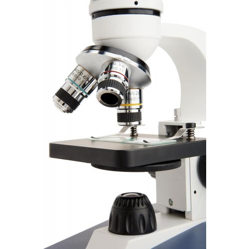 셀레스트론 Celestron CM1000C Compound Microscope w/40x - 1000x Power, 3AA Batteries, 10 Prepared Slides, 10x and 25x eyepieces, 3 Fully achromatic objectives, Coaxial Focus, AC Adapter