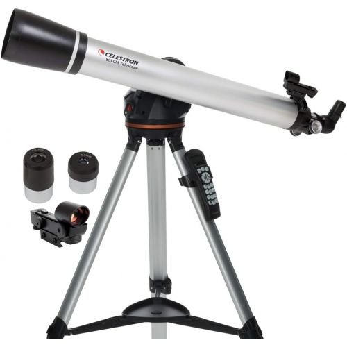 셀레스트론 Celestron - 80LCM Computerized Refractor Telescope - Telescopes for Beginners - 2 Eyepieces - Full-Height Tripod - Motorized Altazimuth Mount - Large 80mm Refractor Reflector