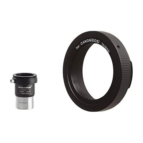 셀레스트론 Celestron 93625 Universal 1.25-inch Camera T-Adapter & 93419 T-Ring for 35 mm Canon EOS Camera (Black)
