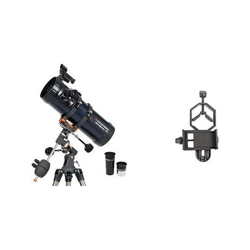 셀레스트론 Celestron 31042 AstroMaster 114 EQ Reflector Telescope with Basic Smartphone Adapter 1.25 Capture Your Discoveries