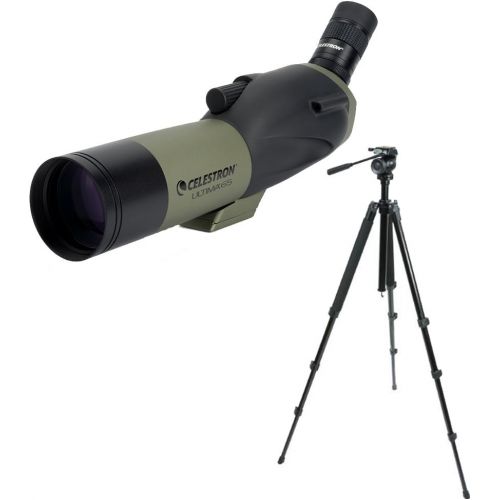 셀레스트론 Celestron Ultima 65mm Spotting Scope with18-55x Eyepiece (Angled Viwing) and Trailseeker Tripod