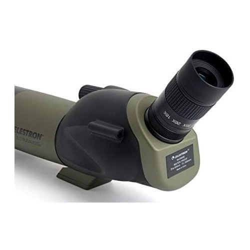 셀레스트론 Celestron - Ultima 65mm Spotting Scope with 45-Degree Viewing Angle - Includes Smartphone Adapter for Digiscoping - Zoom Eyepiece with 18-55x Magnification - Perfect for Hunting or