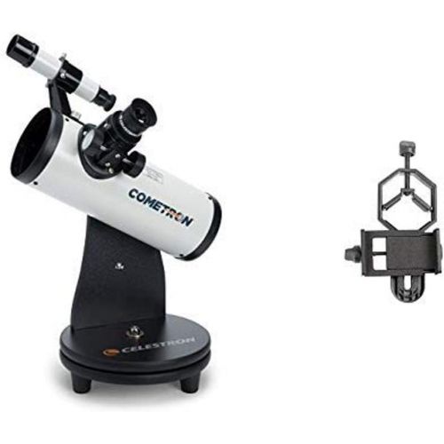 셀레스트론 Celestron 21023 Cometron FirstScope (White) with Basic Smartphone Adapter 1.25 Capture Your Discoveries