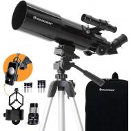 Celestron - 80mm Travel Scope - Portable Refractor Telescope - Fully-Coated Glass Optics - Ideal Telescope for Beginners - BONUS Astronomy Software Package - Digiscoping Smartphone