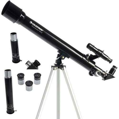 셀레스트론 Celestron - PowerSeeker 50AZ Telescope - Manual Alt-Azimuth Telescope for Beginners - Compact and Portable - BONUS Astronomy Software Package - 50mm Aperture