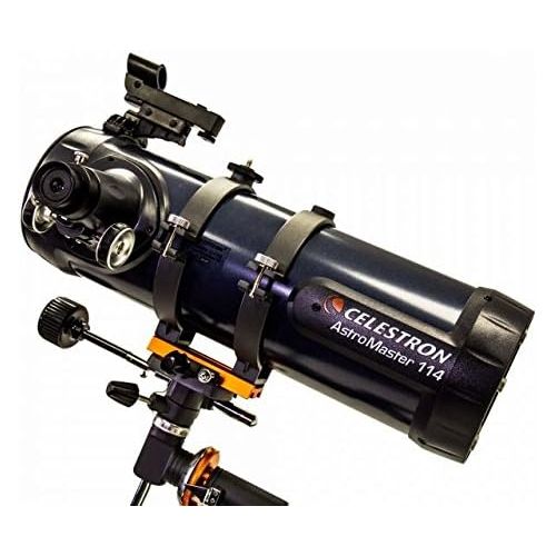 셀레스트론 OpticsPlanet Exclusive Celestron AstroMaster 114EQ Telescope w/Motor Drive 31042-OP-DS