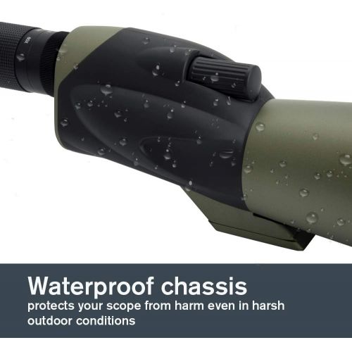 셀레스트론 Celestron  Ultima 80 Straight Spotting Scope  20 to 60x80mm Zoom Eyepiece  Multi-Coated Optics for Bird Watching, Wildlife, Scenery and Hunting  Waterproof and Forgproof  Soft