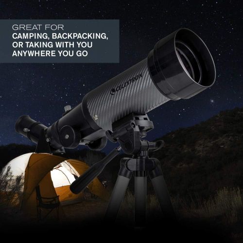 셀레스트론 Celestron - 70mm Travel Scope DX - Portable Refractor Telescope - Fully-Coated Glass Optics - Ideal Telescope for Beginners - Bonus Astronomy Software Package - Digiscoping Smartph