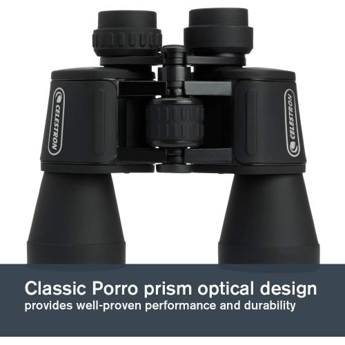 셀레스트론 Celestron  UpClose G2 10x50 Porro Binoculars with Multi-Coated BK-7 Prism Glass  Water-Resistant Binoculars with Rubber Armored and Non-Slip Ergonomic Body for Sporting Events